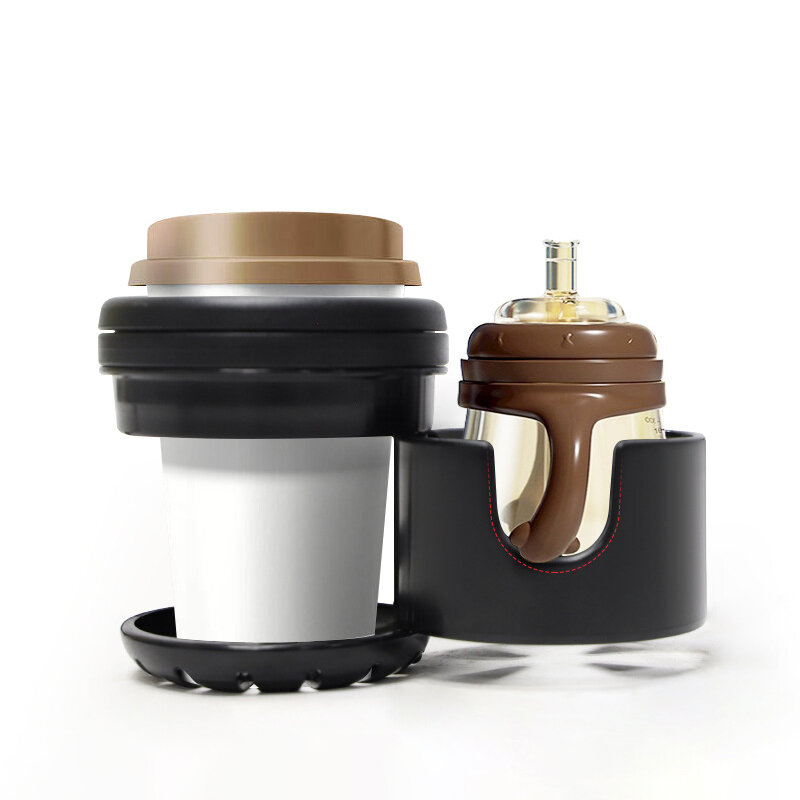 Porte-gobelet universel pour poussette 2 en 1, double porte-bouteille de café et de lait pour landau, vélo, moto, accessoires de poussette en ABS