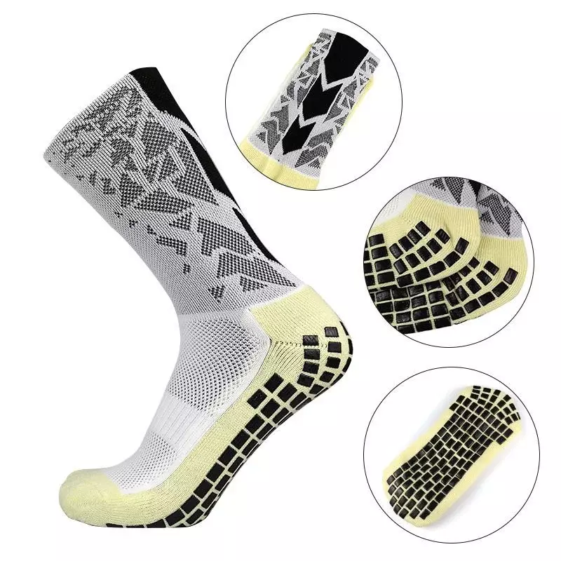 Calcetines de fútbol profesionales para hombre y mujer, medias deportivas transpirables de silicona, antideslizantes, con agarre