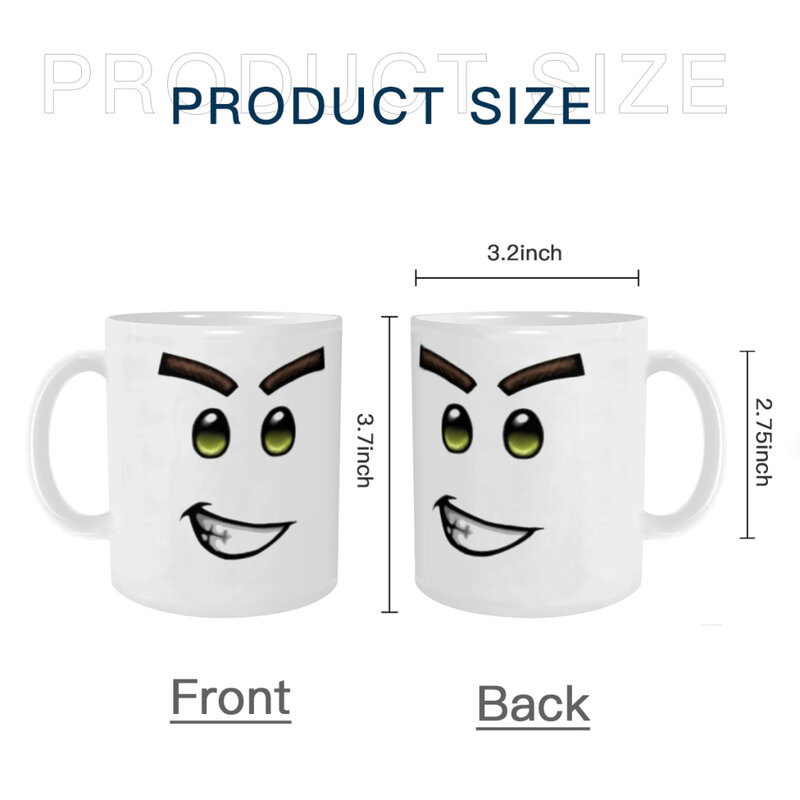 Face-Roblox-Fun-Creativity 세라믹 커피 머그잔, 차 컵, 우유 컵 선물, 음료 용기 커피웨어