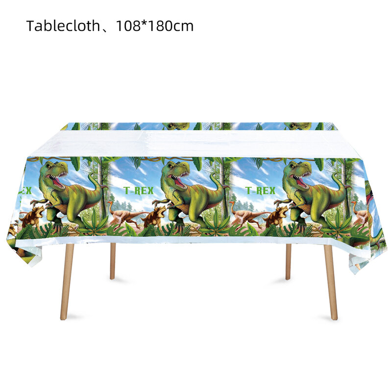 Dinosaur Theme Birthday Party Decorations Banners Balloon Flag Baby Shower Cake Toppers Tablecloth Boys Favors Party Supplies