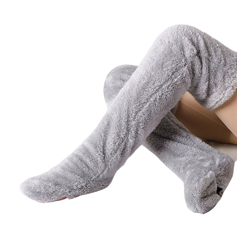Leggings femininas de inverno Plush, Meias Home Floor, Hoodies Blanket, Acessórios