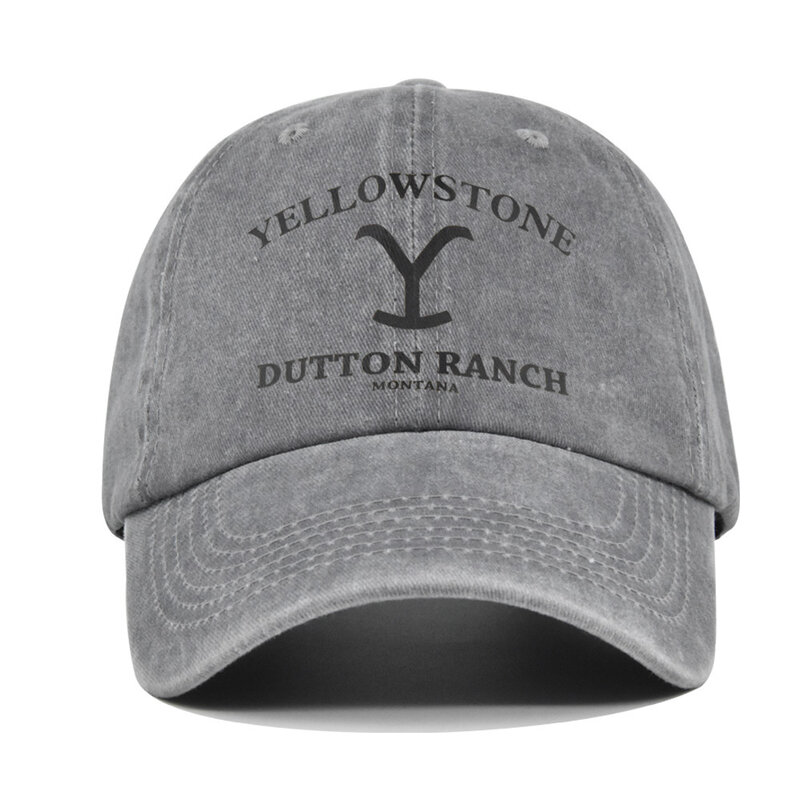 옐로우 스톤 더튼 랜치 야구 모자, 빈티지 워싱 스포츠 모자, 고민 UV 보호 모자, 유니섹스 스냅백 모자 바이저
