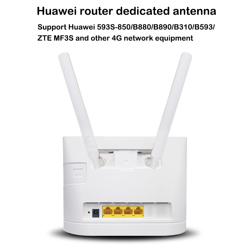 2 Bộ 4G Anten 10dbi Tăng Cường Tín Hiệu Khuếch Đại WiFi Router Ăng Ten Gắn Ngoài Cho Huawei B310 B311 B315 B593 B880 b890 CPE ZTE MF3