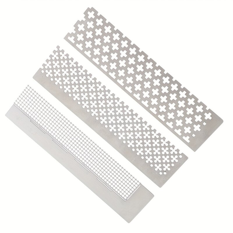 3PCS Diamond Drawing Tools Stainless Steel Drawing Ruler Square Drill Ruler round Drill Ruler Combination of 3 Pieces