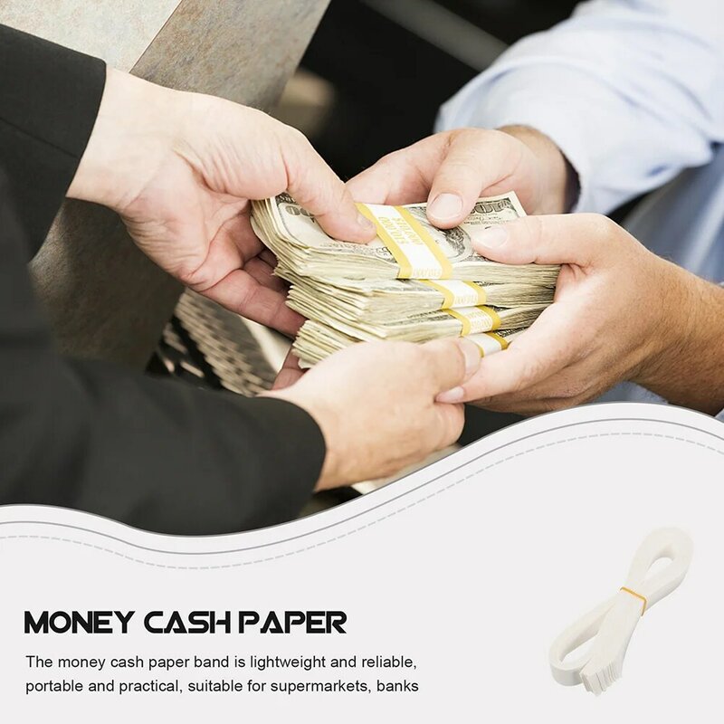 Kertas uang kertas 30x2cm pita mata uang Manual pita uang kertas tunai pembungkus uang untuk tagihan pembungkus uang tunai