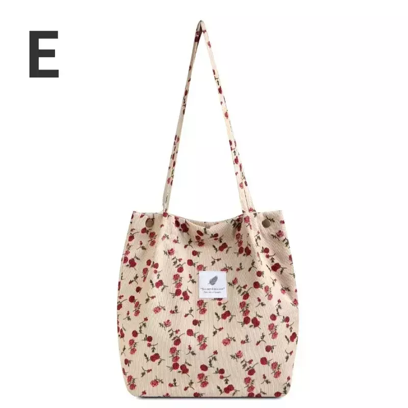 Женская сумка для покупок, большая Холщовая Сумка на плечо, хозяйственная Экологически чистая многоразовая сумка с цветочным рисунком для женщин