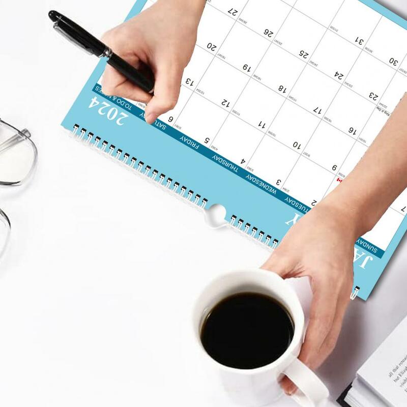Roczny planer z dodatkowymi miesiącami kalendarz ścienny 2024-2025 2024-2025 kalendarz ścienny angielski planer zarządzania czasem dla biura domowego