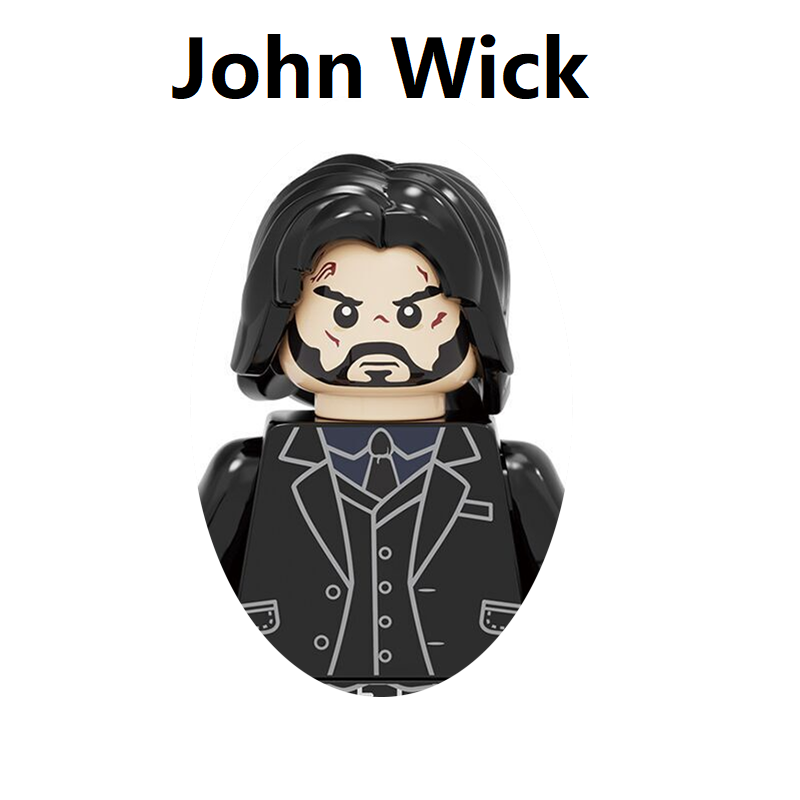 John Wick Building Blocks, Série de filmes Thriller, Mini Action Figure Toys