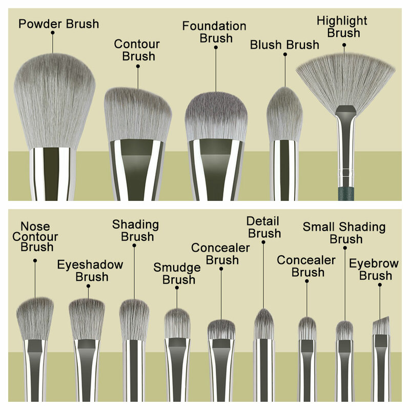 Soft Fluffy Makeup Brushes Set, Loose Powder Detail Brush, Women Cosmetic Brush, Blending Beauty Tools, EyeShadow, 13Pcs, 14Pcs