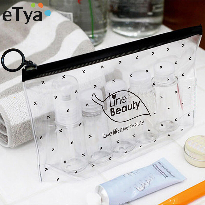 Women Transparent Cosmetic Bag PVC Waterproof Toiletry Bags Organizer Travel Necessary Beauty Case Makeup Bath Wash Bag Pouch