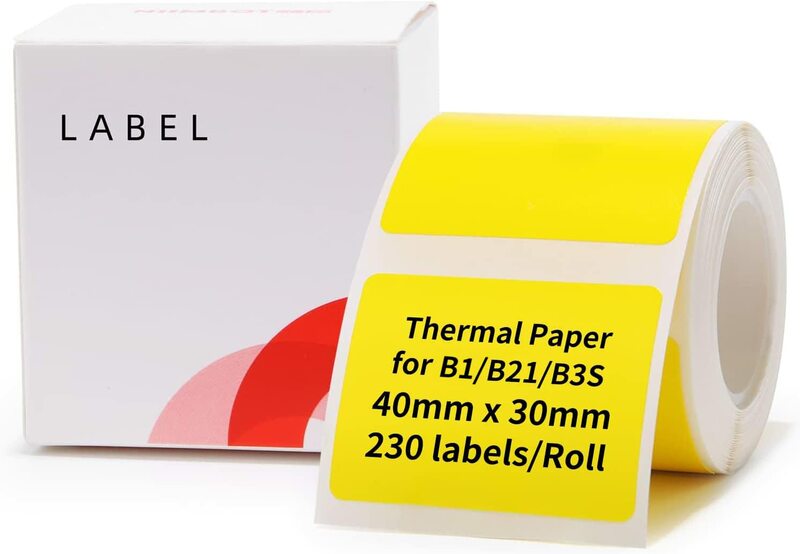NIIMBOT-Étiquette thermique autocollante pour prix des vêtements, papier imperméable, autocollant jaune pour imprimante, B21, B3S, B1, B203, 40x30mm