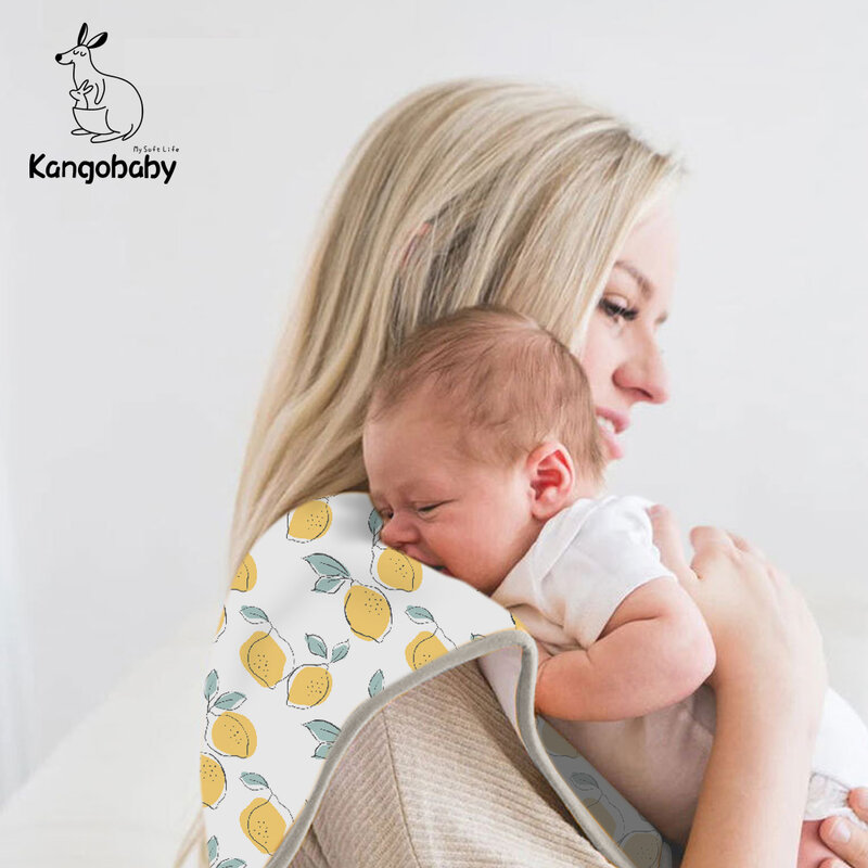 Kangobaby-My Soft Life, Baby Bib Respirável Muslin Burp Cloth, Baby Bib, 100% Algodão, Antibacteriano, Toda a Temporada, 6 Camadas