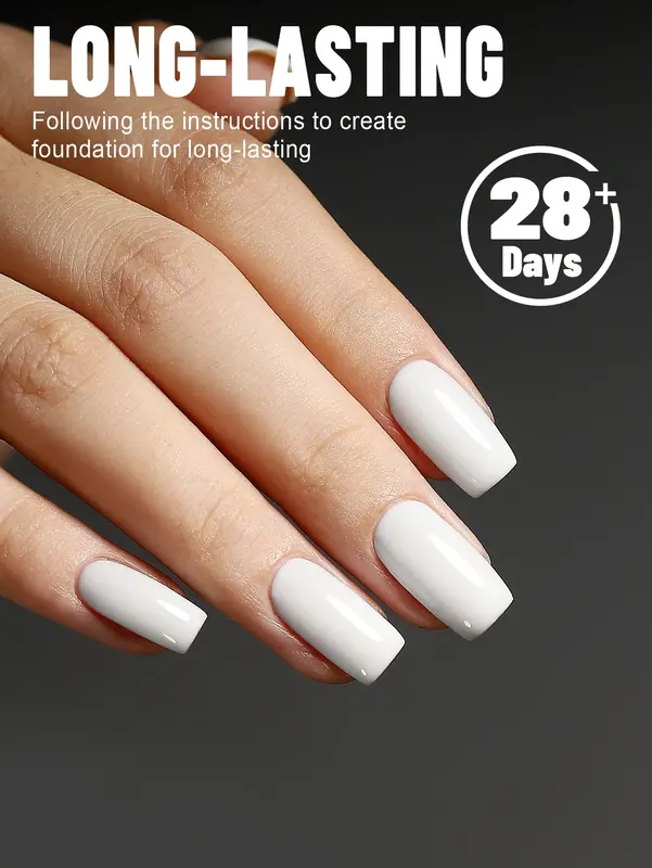 YOKEFELLOW Gel Nail Polish 10ml Pure White Color Soak Off UV LED Nail Gel Polish Nail Art Starter Manicure Salon DIY at Home
