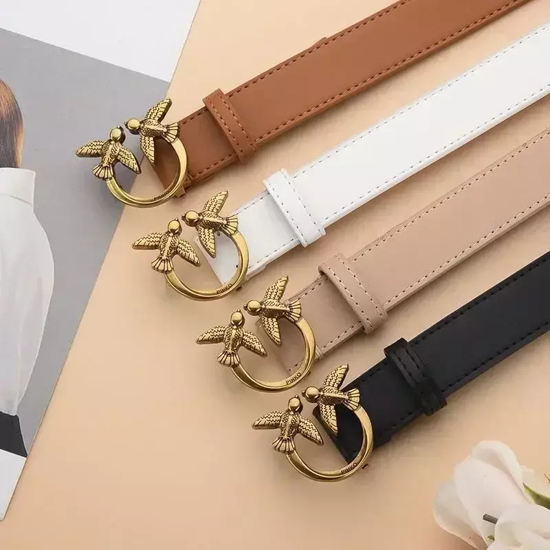 Genuine Cow Leather Women Belt 2024 New Fashion Designer Waistband for Women Casual Pants Waist Band High Quality Luxury Brand