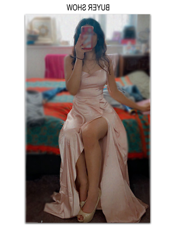 Elegancka różowa Backless szczelina noga suknia dla druchny zasznurować satynowy Slip kwadratowy dekolt długie kobiety Royal Blue suknia lato