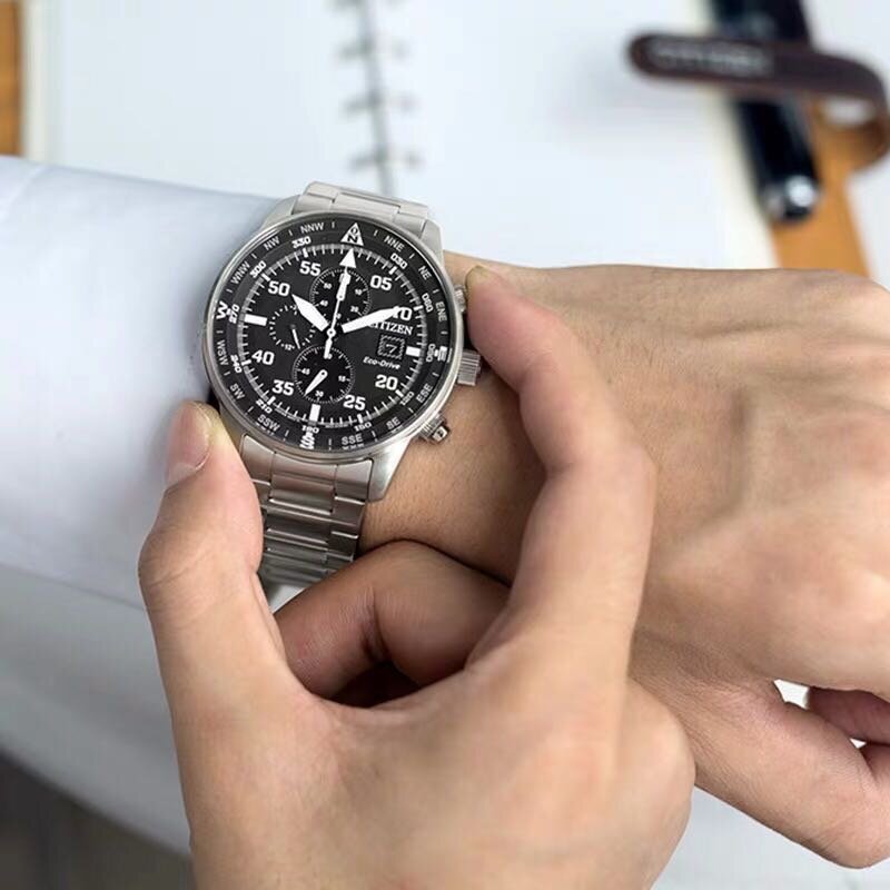 Citizen moda masculina relógio de aço inoxidável calendário luxo quartzo relógio de pulso relógios de negócios para o homem relógio montre homme