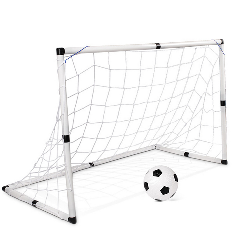 Outdoor DIY Football Plaything Set 1 Pc Mini Kids Soccer Goal Net con 1 Pc sintetico calcio 1 pc gonfiatore e 4 pezzi