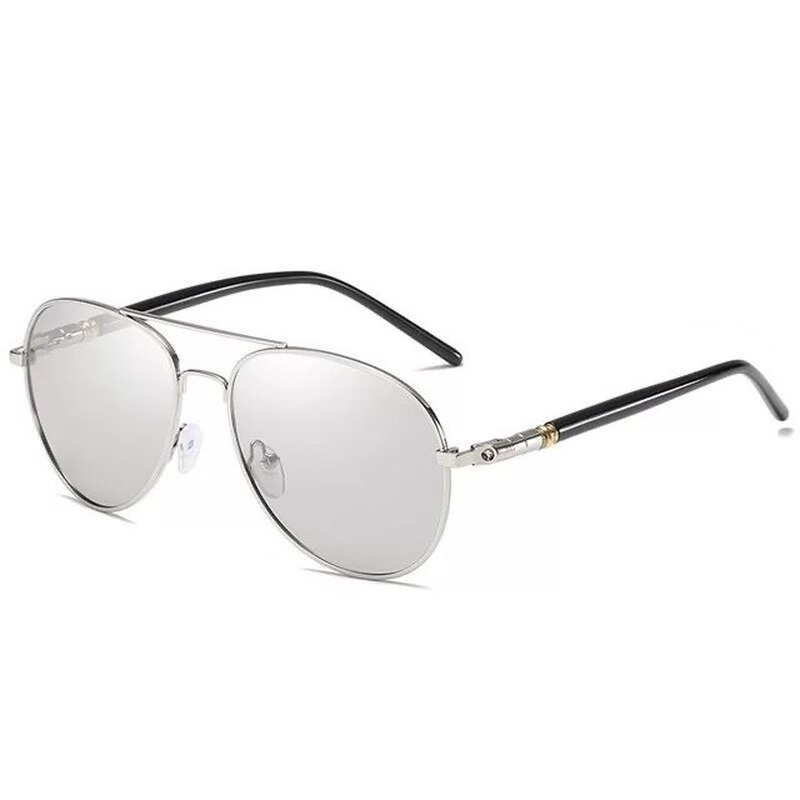 Солнцезащитные очки Мужские в металлической оправе, качественные авиаторы с пружинными дужками, поляризационные, из сплава, брендовые дизайнерские