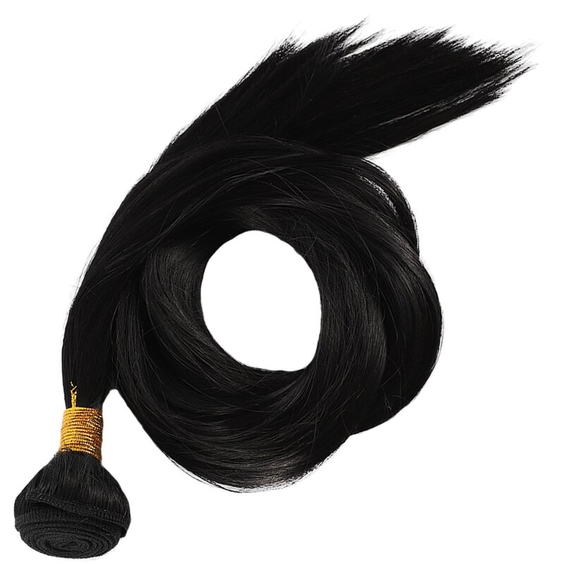 Peluca de cabello brasileño liso con cordón, mechones trenzados, cabello extendido, 30 pulgadas, 1 paquete