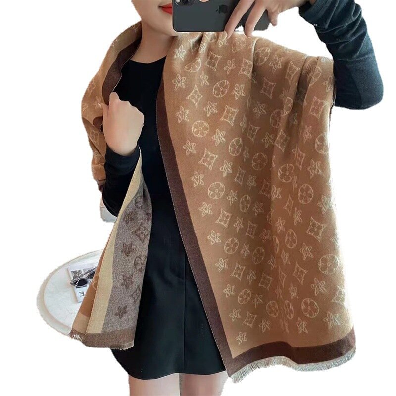 WeHello-bufanda de Cachemira de estilo bohemio para mujer, chal cálido y grueso para exteriores, otoño e invierno, novedad
