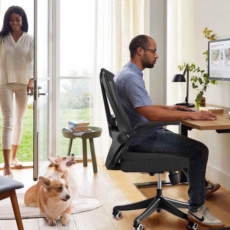 Ergonômico Comfort Home Desk Chair, Cadeira de escritório com rodas, Altura ajustável, Mid Back Gaming, 350LBS Capacidade