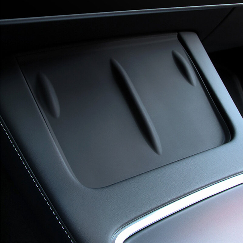Controle central do carro de carregamento sem fio almofada de silicone anti-skid almofada para tesla modelo y/3 modificação interior acessórios