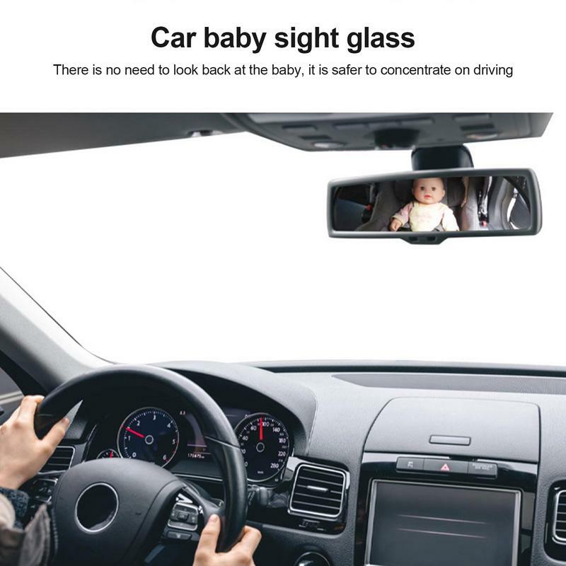 Espejo de seguridad para asiento de coche, retrovisor de visión amplia, resistente a inastillables, ajustable