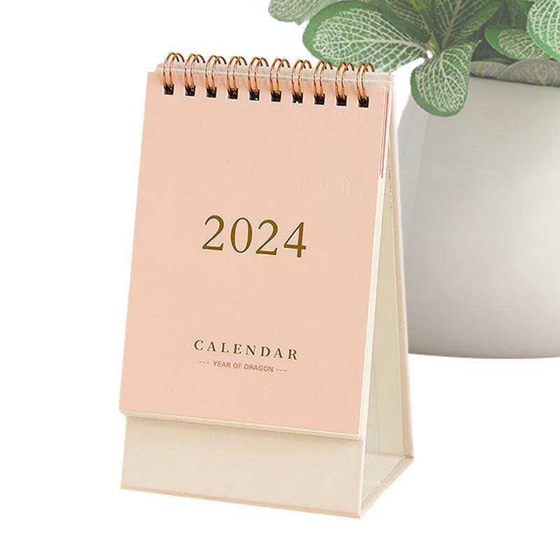 Desktop Kalender 2024 Desktop Kalender Stand-Up Dagelijks Schema 2024 Bureau Kalender Elegante Memo Notities Staande Kalender Voor Thuis
