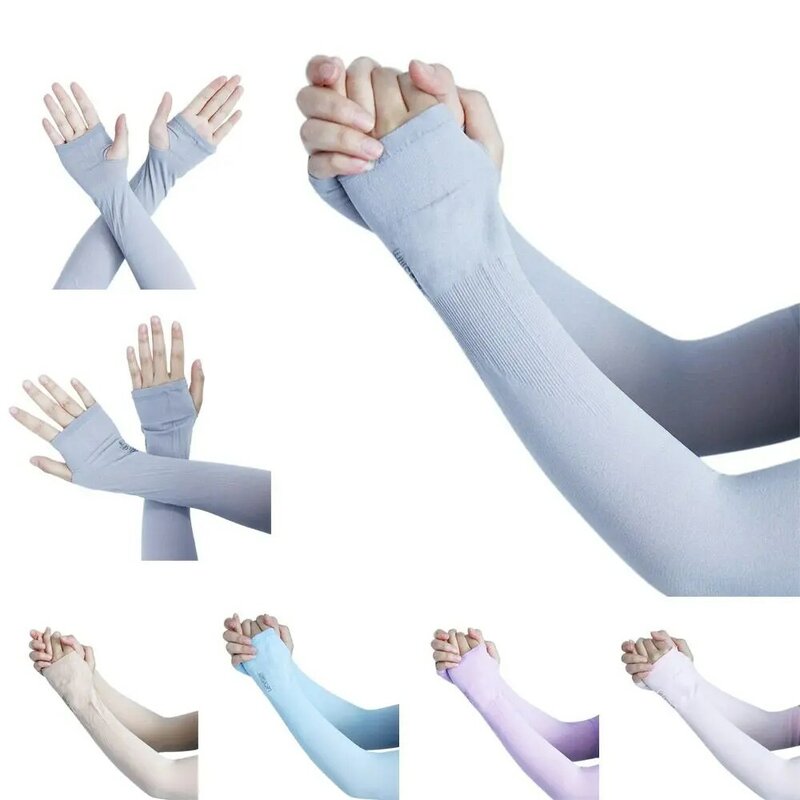 Gloves Long-sleeved Glove Sun UV Protection Hand Cover Women Sunscreen Sleeves Sun Protection Gloves Half Finger Sleeves