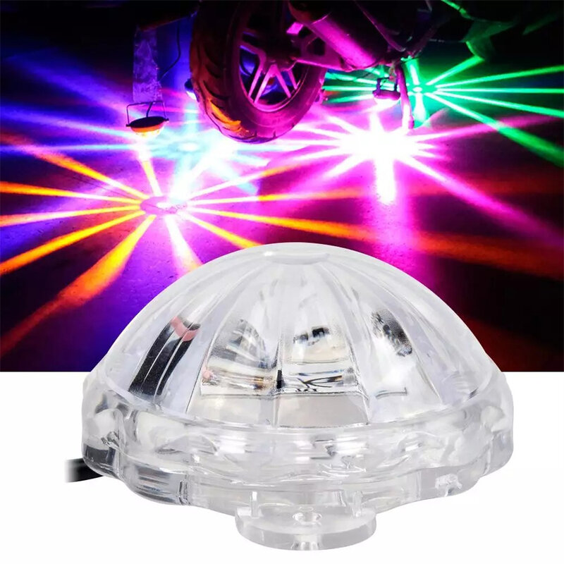LED جو مصباح دراجة نارية فلاش ستروب ضوء عالمي ملون موتور ضوء دراجة نارية ضوء الزخرفية تيار مستمر 12 فولت