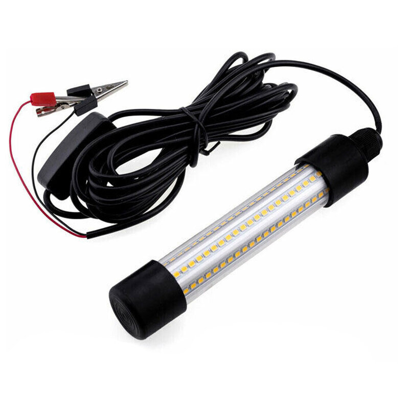 Luz LED sumergible para pesca, lámpara de bombilla impermeable IP68, 1200LM, buscador de peces bajo el agua