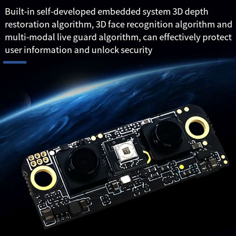 Smart Access Face Recognition Module Parts FR1002 3D Infrared Binocular Camera Live Body Detection Serial Communication