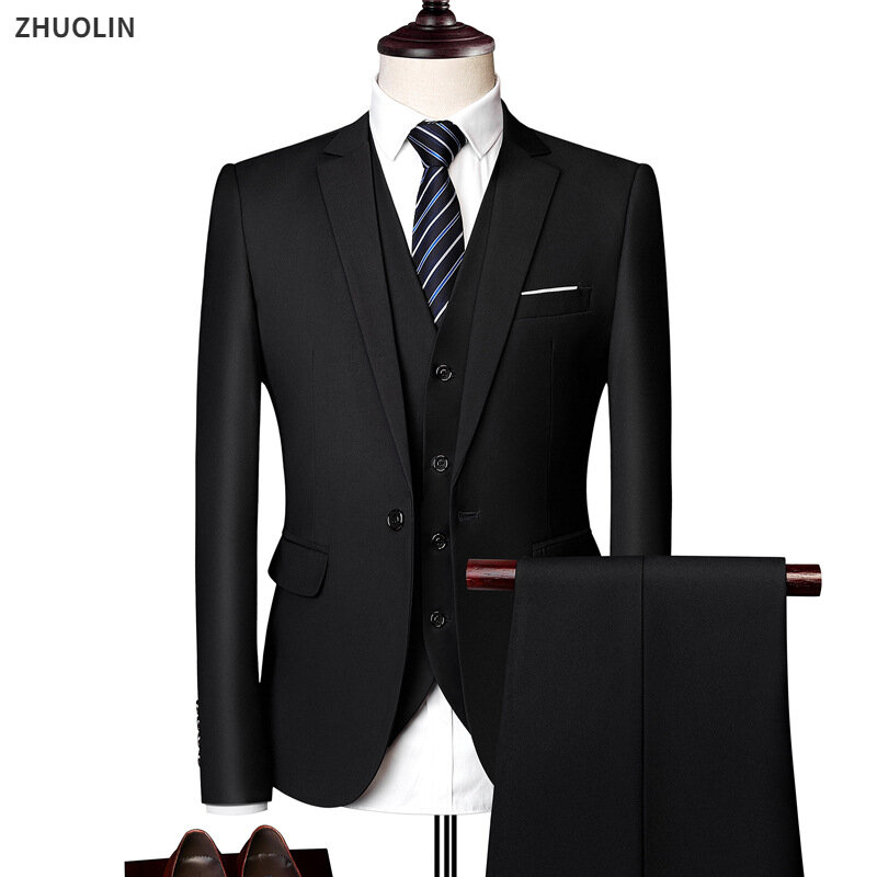 Abiti da sposa per uomo blazer Set elegante 3 pezzi Business Luxury Formal Vest Pants cappotti completi 2023 giacche spedizione gratuita