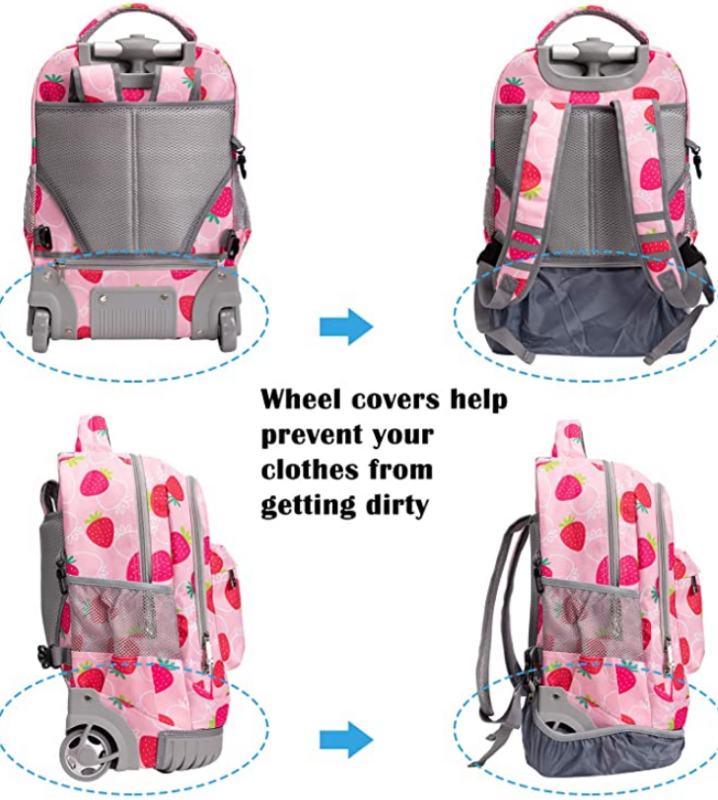 18インチの女の子のための旅行かばん,旅行やティーンエイジャーのためのホイール付きのポータブルスーツケース