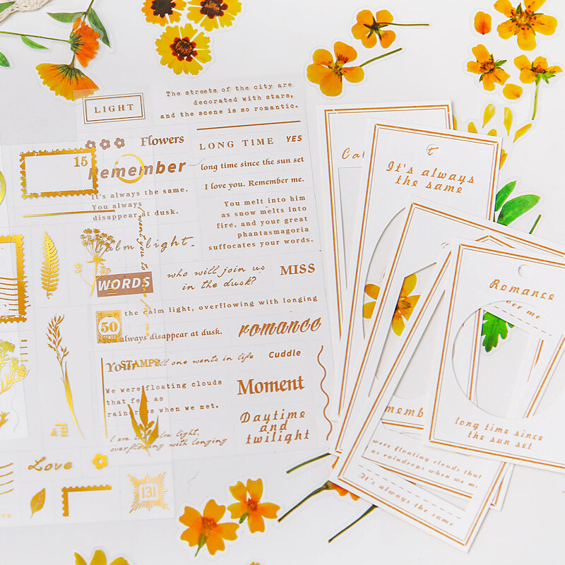 Eternal Flower Letter Series Retro Paper, Memo Pad, Papel de Mensagem, 4 Pacotes por Lote
