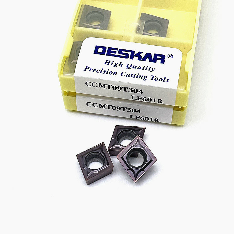 Deskar-超硬インサートカッター、cnc旋盤旋盤工具、ステンレス鋼、ccmt060204、cmt060208cmt09t304、cmt120404、lf6018、lf6118