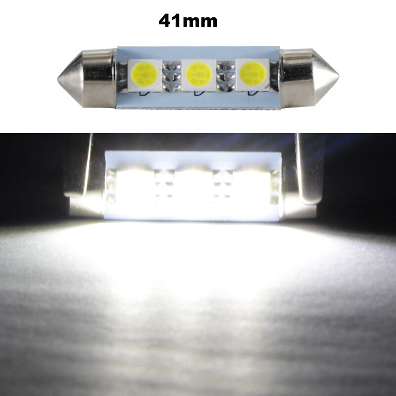 Festoon LED Car Light, Auto Interior Reading Dome Bulb, Lâmpada de matrícula do caminhão, 31mm, 36mm, 39mm, 41mm, C3W, C5W, C10W, 12V, 24V