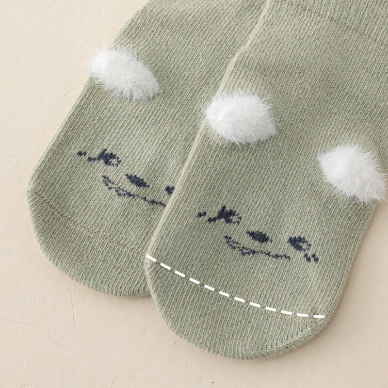 2023 Newborn Baby Floor Socks Winter 5 Color Middle Socks Cute Warm Soft Socks Home Children