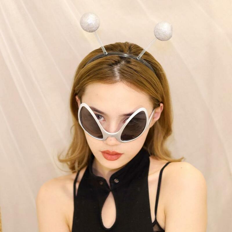 2024 New Alien Sun Glasses Funny Holiday Party Sunglasses Halloween Adults Kid Party Supplies Rainbow Lenses ET Sun Glasses