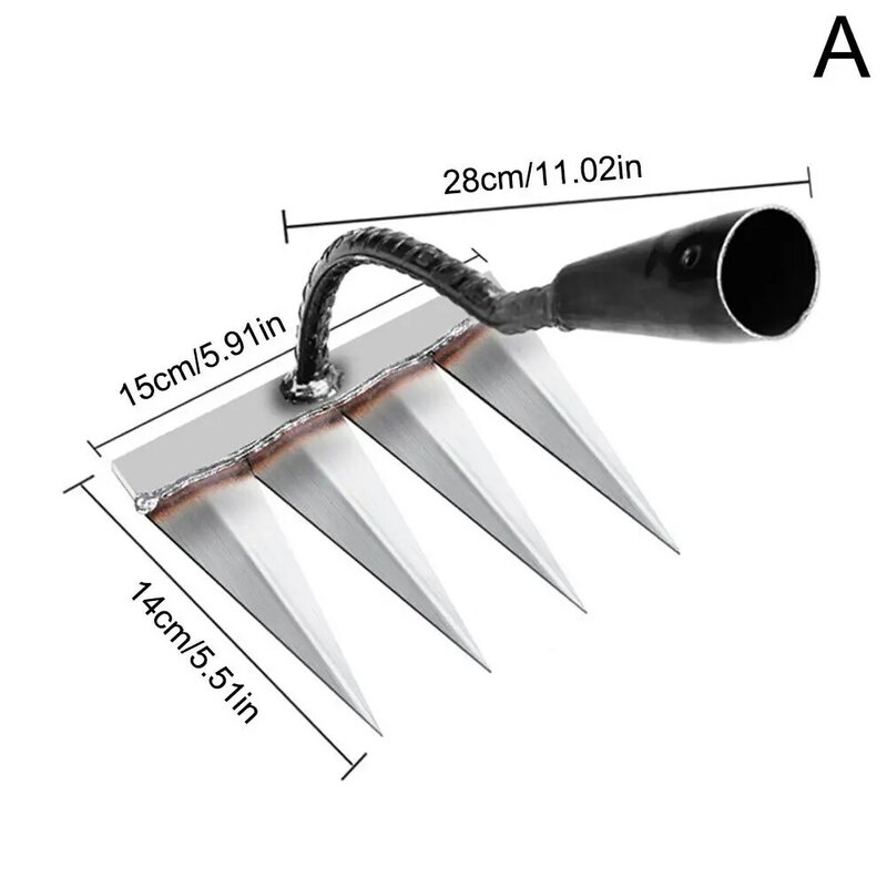 Ferramenta agrícola Weeding Hoe, Weeding Scarifier Artefato, Agricultural Nail Harrow, Ferramentas De Jardinagem De Metal, 4 5 6 7 Dente