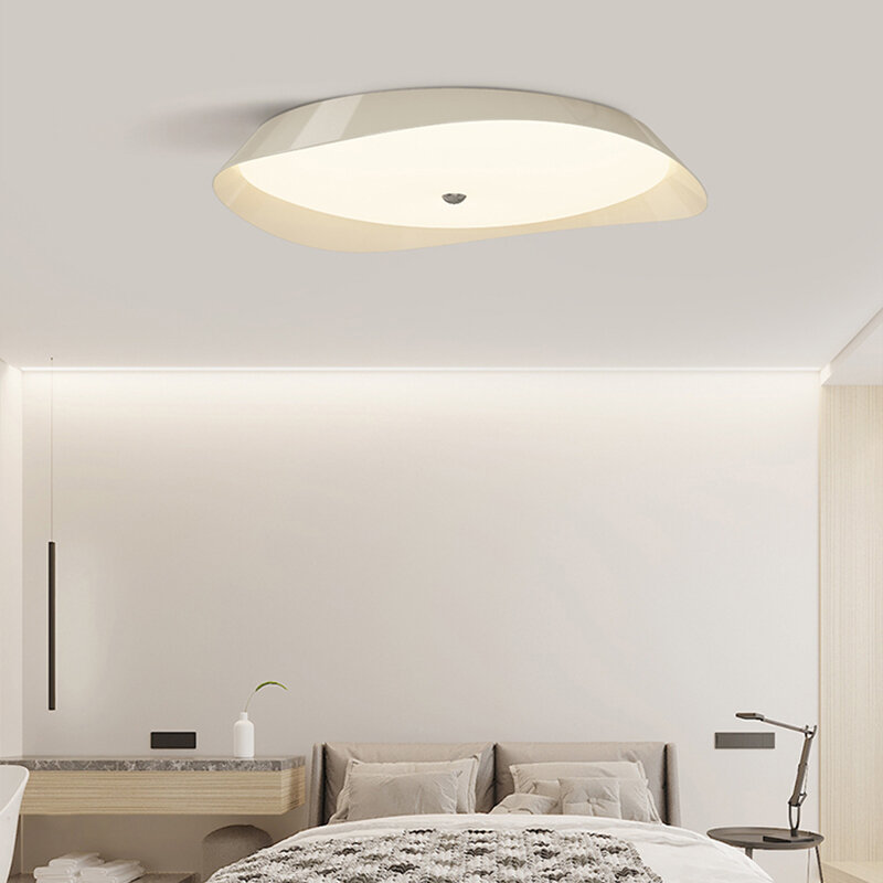 Luz LED de techo minimalista para dormitorio, lámpara de estudio moderna, estilo crema francés, accesorio de iluminación para sala de estar, candelabros de decoración del hogar