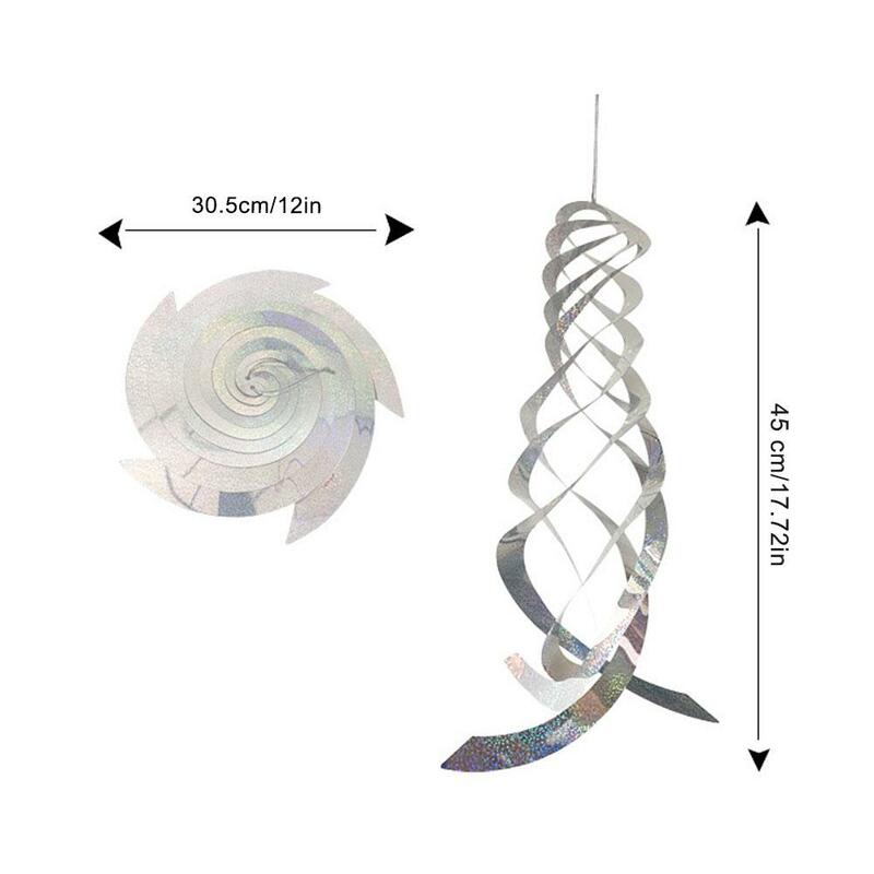 Спиральные отражатели из репеллента для птиц, подвесное отражающее устройство для отпугивания птиц, садовые декоративные пугалки для двора
