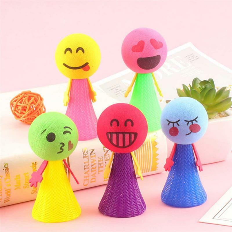 Jumping Popper Launchers Colorful Cartoon Spring Bouncing Dolls For Kids Party Favored Boy Girl Children Toys