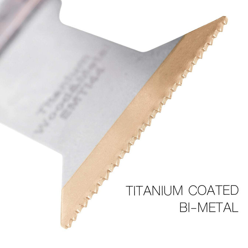 EZARC-티타늄 진동 멀티 툴 블레이드 3 개, 초장 파워 컷 톱, 목재, 금속 및 경질 재료용 고속 절단
