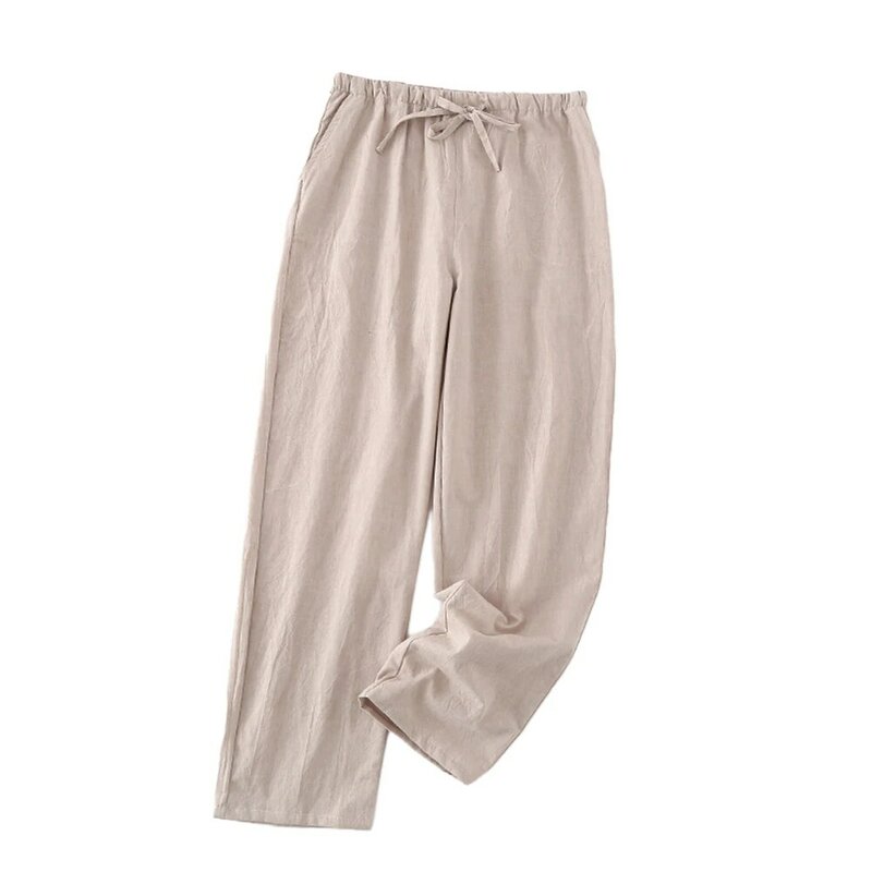 Pantalones largos deportivos de poliéster para mujer, ropa de dormir cómoda de 1 piezas, drapeada, M-2XL, Color sólido, otoño