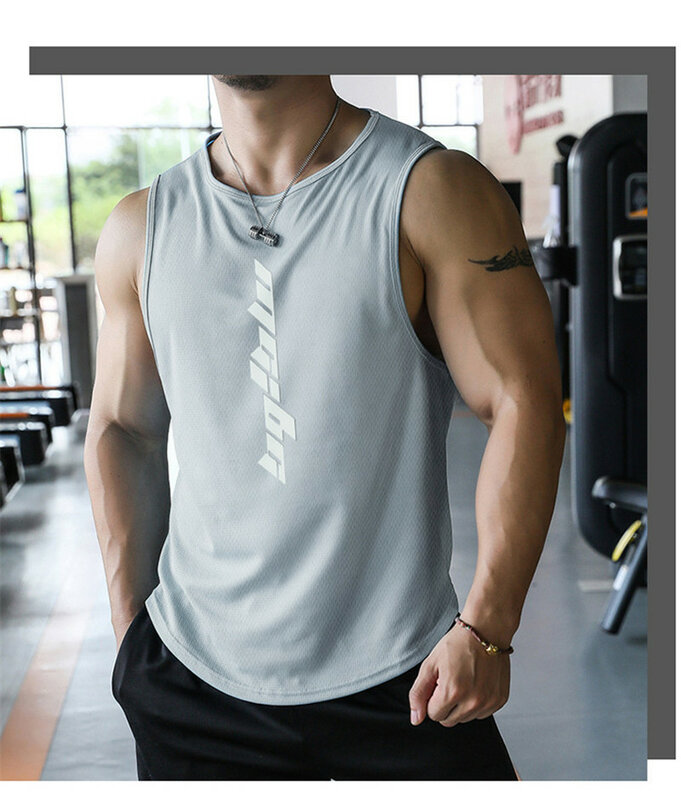 2024 nowe sporty Fitness podkoszulki męskie siłownie treningowe koszulka z rękawem męska letnia luźna koszulka do koszykówki biegająca mężczyźni Ves