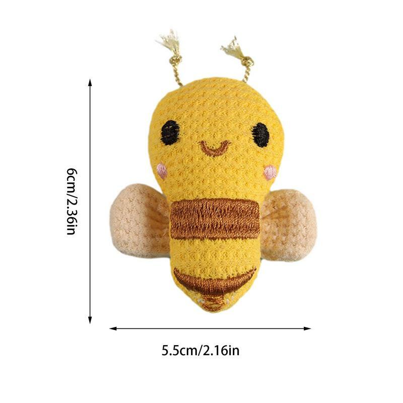 Bienen brosche Pin Revers Broschen Plüsch Corsage Bienen stifte tragbare Plüsch Biene Brosche Stifte für Schals Schult aschen Tasche Kleidung