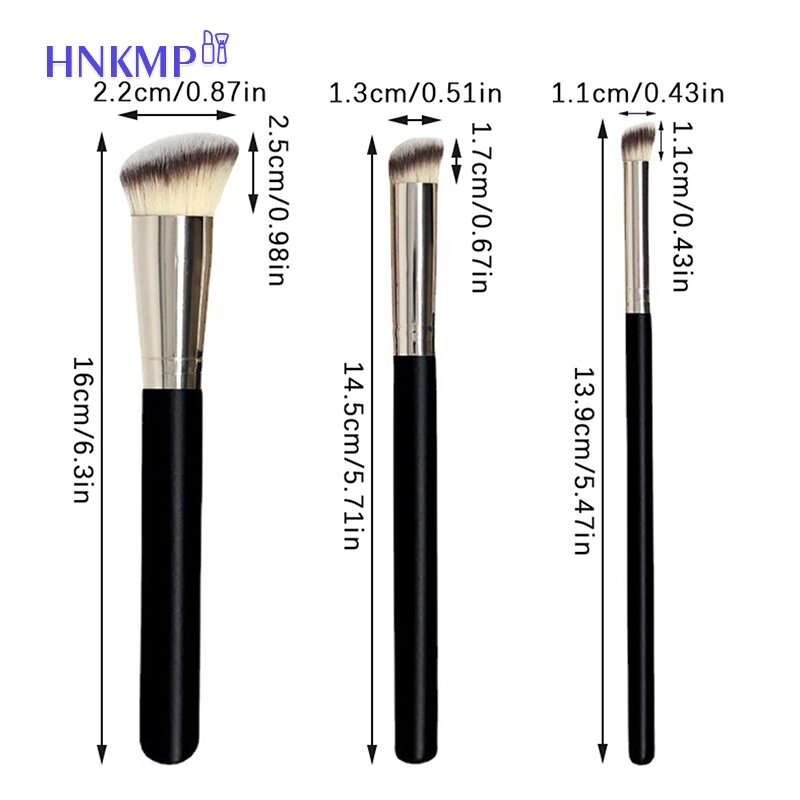 1Pcs Black Women Professional Makeup Brushes Concealer Powder Blush Liquid Foundation Face Make Up Brush Tools