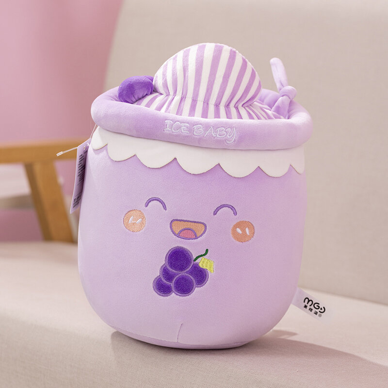 Neue 25-70cm Eis Milch Tee tasse Plüschtiere Fett Cartoon geformte Tasse Plüsch kissen gefüllte Baumwolle kreative Rücken kissen