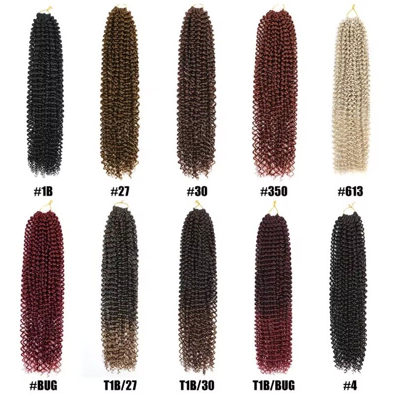 Wholesale Pre-looped Water Wave Crochet Hair Styles Passion Twist Ombre Black Braiding Hair Pre Stretched Natural Hair Extension